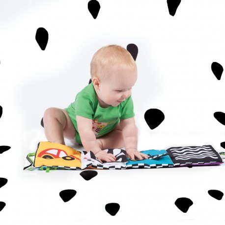 Libros de tela para bebés, 2pcs Juguetes de libros en blanco y negro Libros  blandos 0-6 meses Toque y sienta libro arrugado con cola 3D
