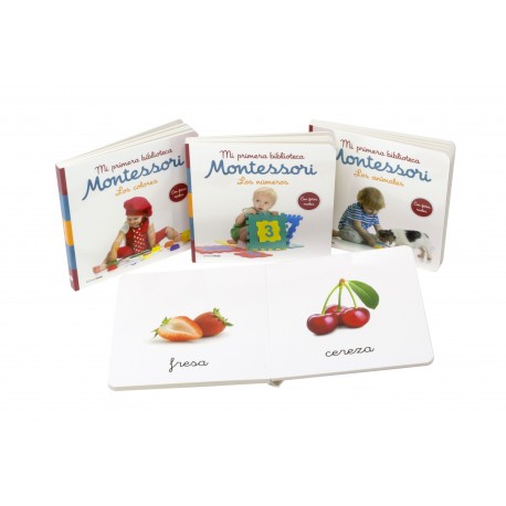 Mi primera biblioteca Montessori: Los colores · Las frutas · Los números ·  Los animales
